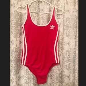 Adidas Red bodysuit